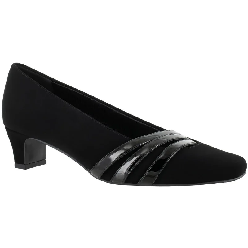 Fashionable Slip-Ons Easy Street Womens Entice Faux Leather Square Toe Dress Pumps