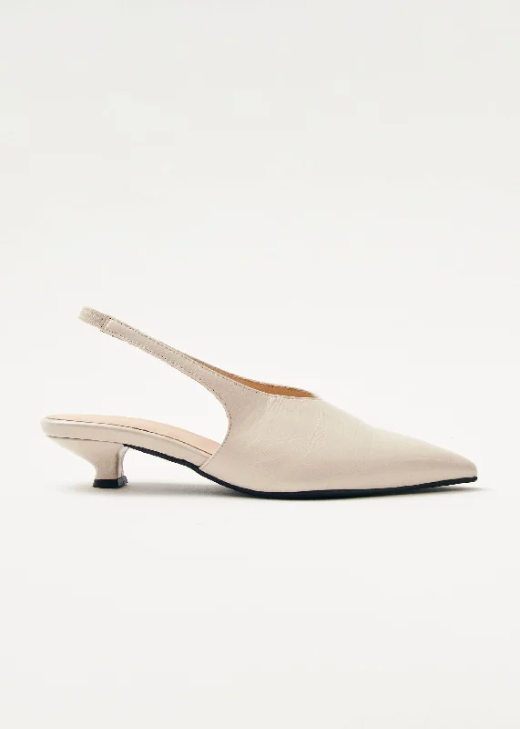 Chic Footwear Eros Cream Leather Pumps