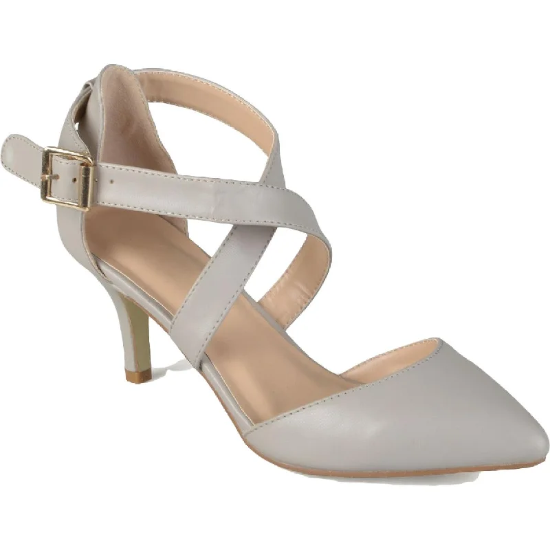Trendy Slip-Ons Journee Collection Womens RIVA Buckle Dressy Pointed Toe Heels