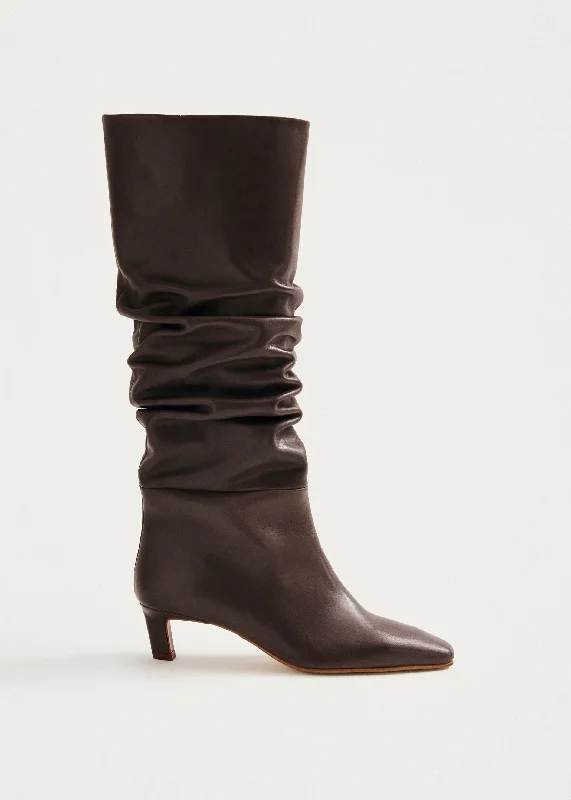 Urban Running Shoes Kalila Brown Leather Boots