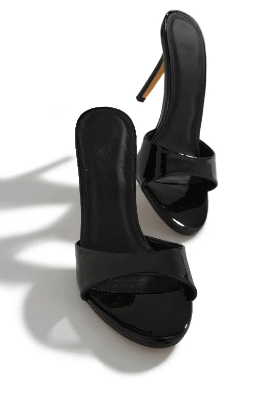 Cushion Comfort Shoes Kelia Mid Heel Mules - Black
