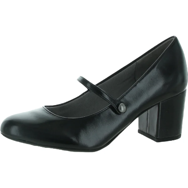 Padded Insole Shoes LifeStride Womens Parigi Patent Leather Slip On Block Heels