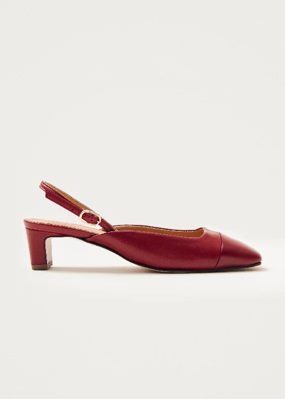 All-Season Footwear Lindy Bliss Red Leather Pumps