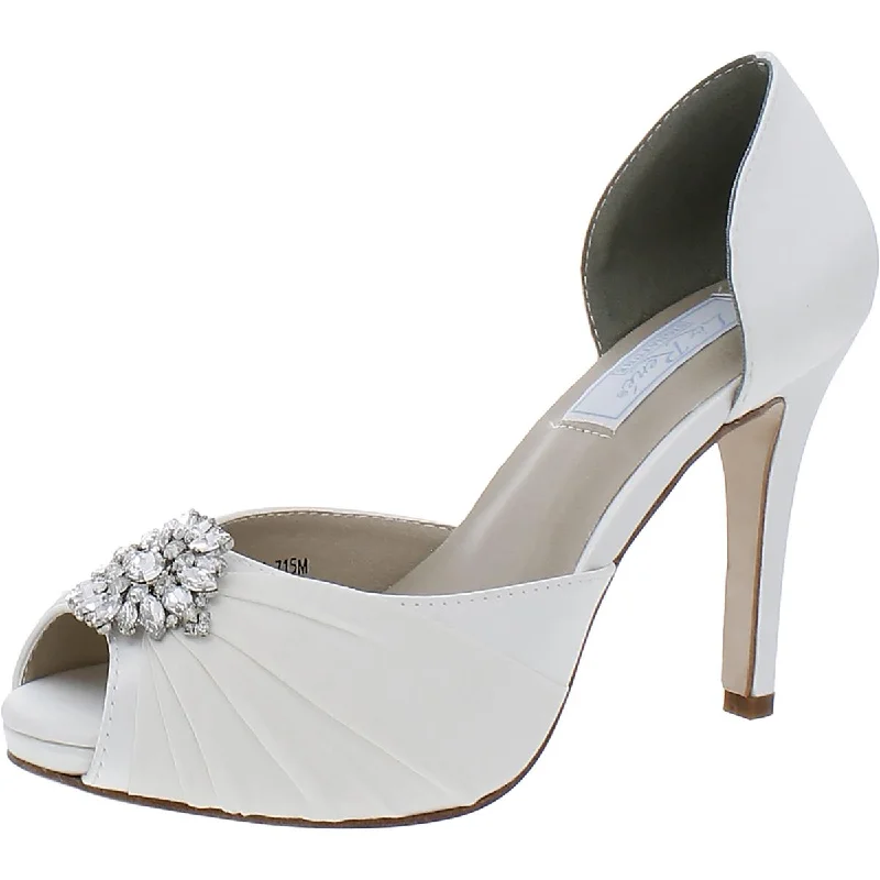 Trendy Footwear Liz Rene Signature Womens Coralie Embellished Peep Toe Pumps
