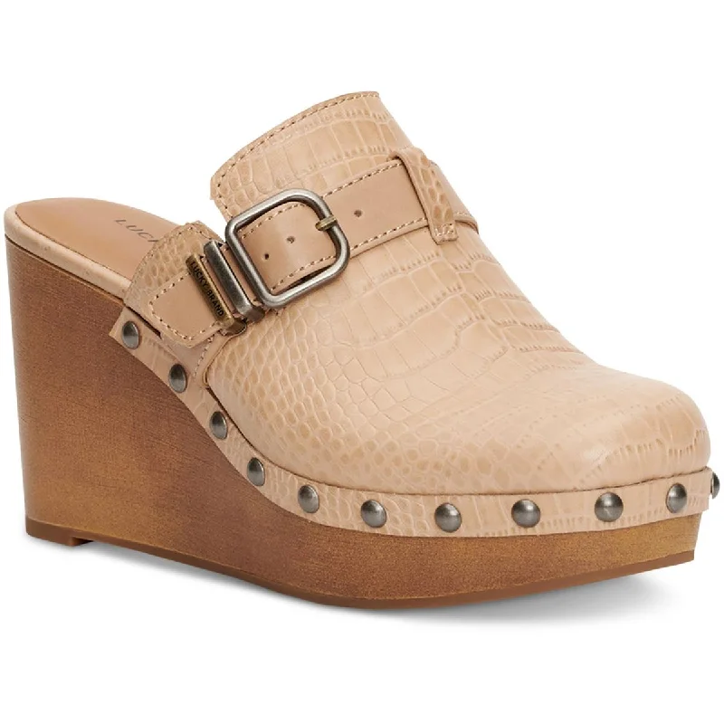 Everyday Sneakers Lucky Brand Womens Zilkio Buckle Slip On Platform Heels