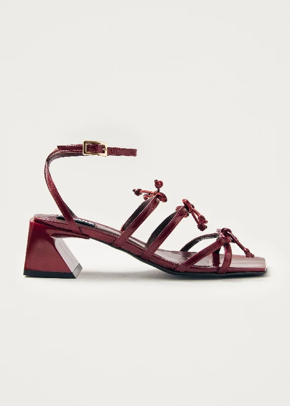 Non-Slip Shoes Luzelle Onix Burgundy Leather Sandals