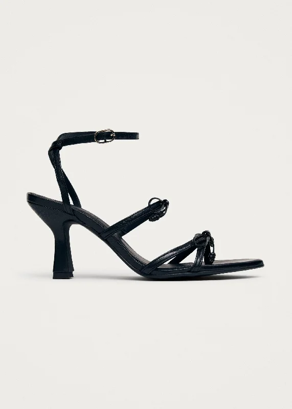 Shock Absorption Shoes Malia Black Leather Sandals