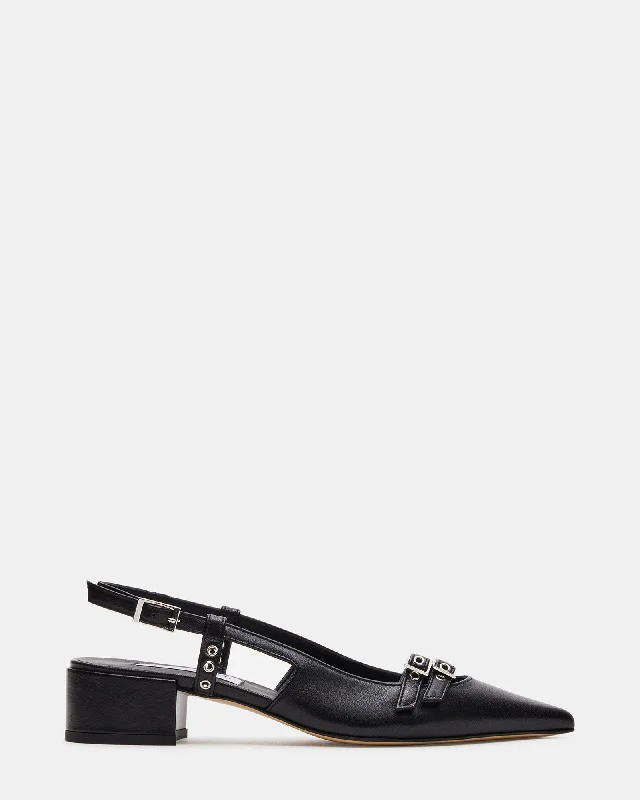 Breathable Loafers MODISH BLACK LEATHER