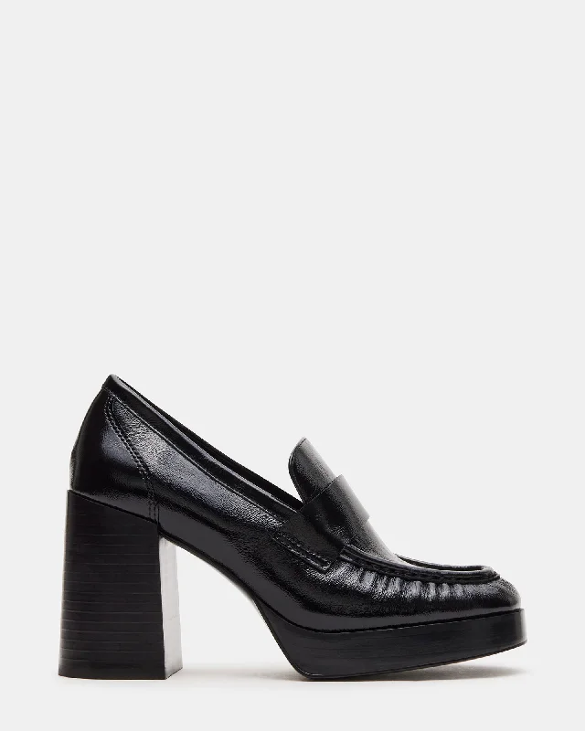 Sporty Sneakers MUNDAY BLACK LEATHER