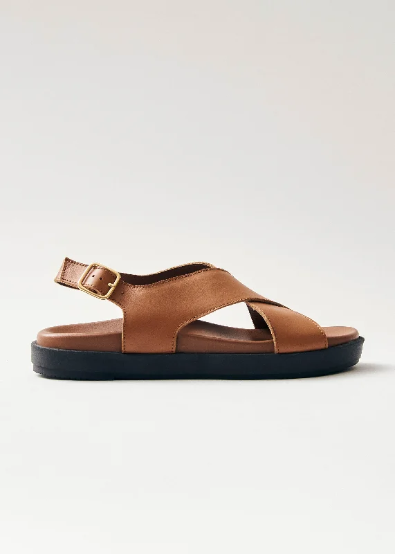 Premium Sneakers Nico Tan Leather Sandals