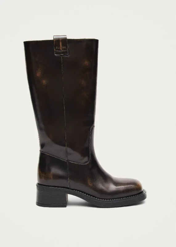 Walking Sneakers Sajan Brown Leather Boots
