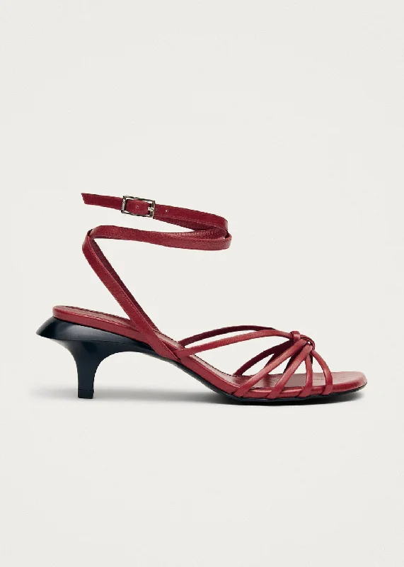 Travel Sneakers Soleia Red Leather Sandals