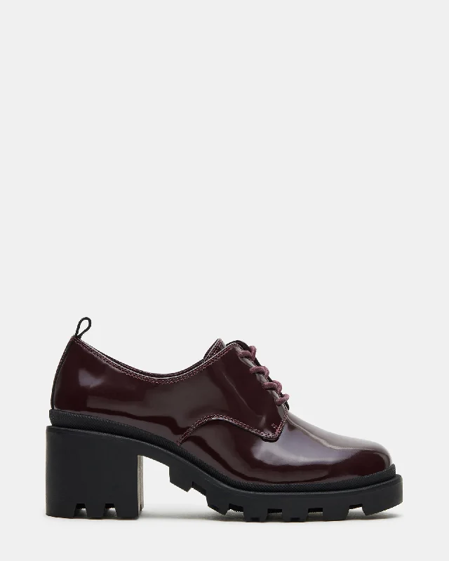 Padded Insole Shoes STEPPER BURGUNDY LEATHER