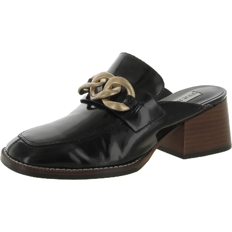 Flexible Sneakers Steve Madden Womens Lorie Patent Loafer Block Heels