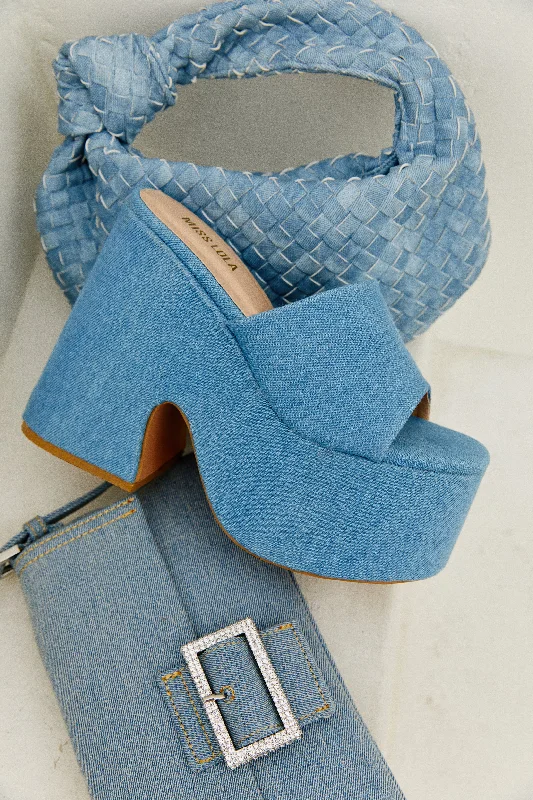 Summer Sneakers Still Your Best Chunky Platform Mules - Denim