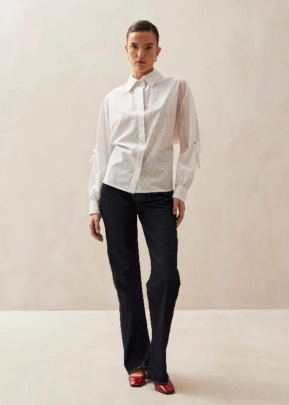 Outdoor Sneakers Sugar Red Thin Stripes Shirt