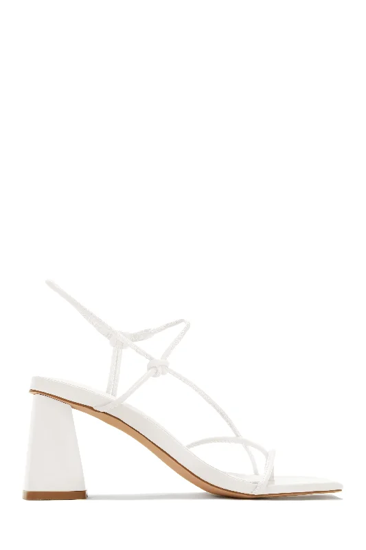 Ultra-Fashion Sneakers Vacation Memories Block Mid Heels - White