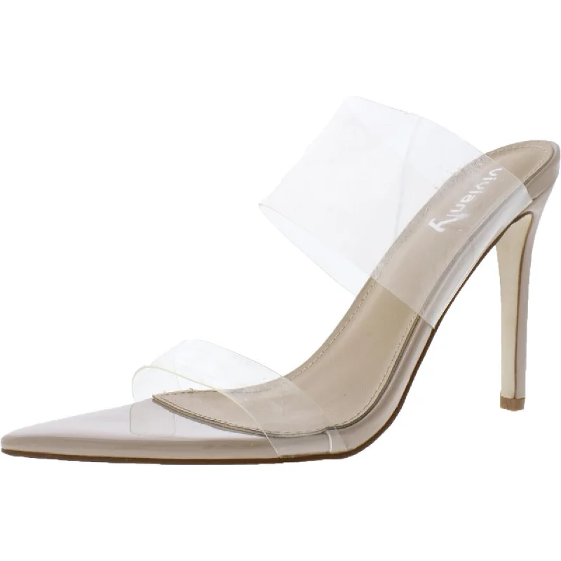 Cushion Sole Sneakers Vivianly Womens Patent Pointed Toe Mules