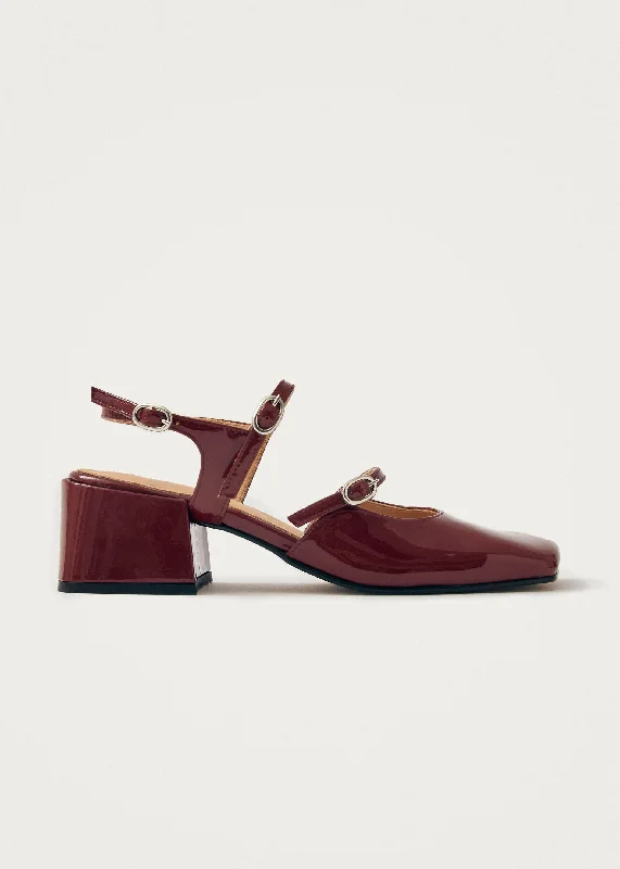 Relaxed Fit Shoes Withnee Onix Burgundy Leather Pumps