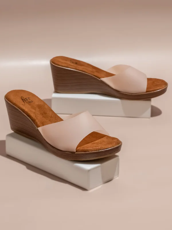 Everyday Footwear Women Pink Transparent Solid Wedge Heels