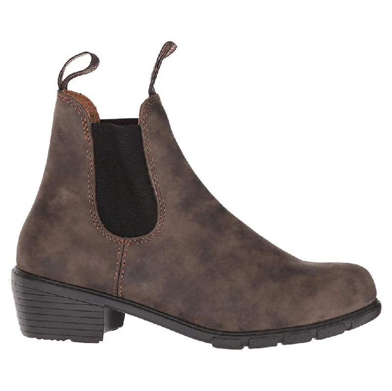 Cushion Sole Sneakers 1677 Water-Resistant Leather Women's Heeled Chelsea Boots