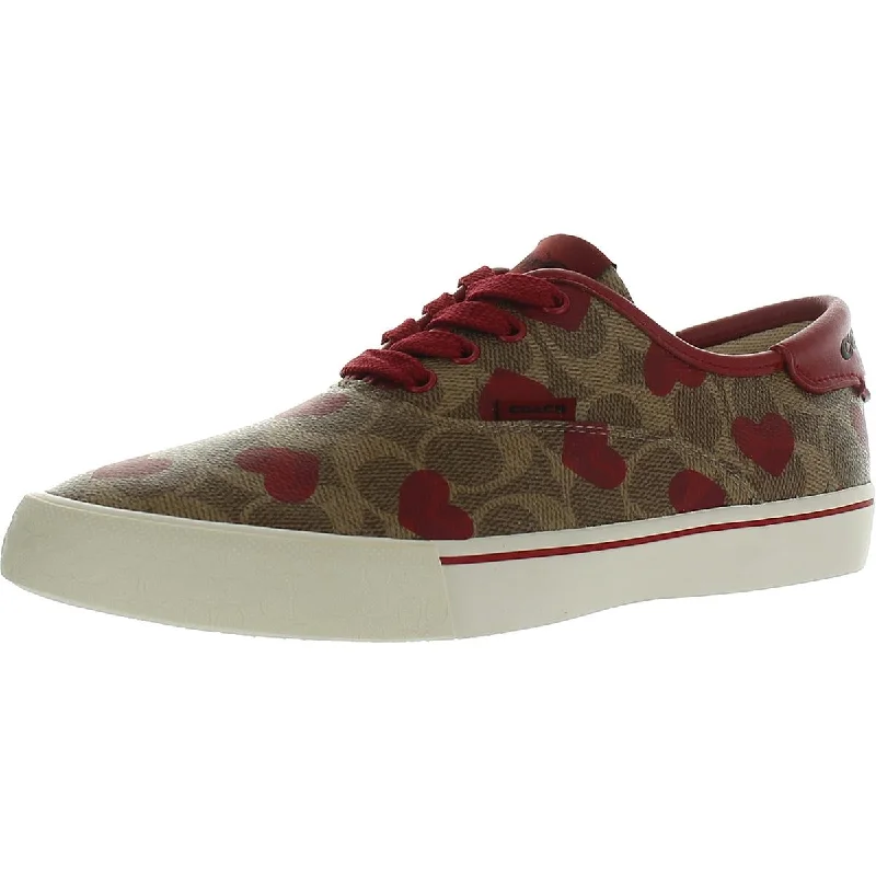Flexible Shoes Coach Womens Citysole Coated Leather Padded Insole Skate Shoes