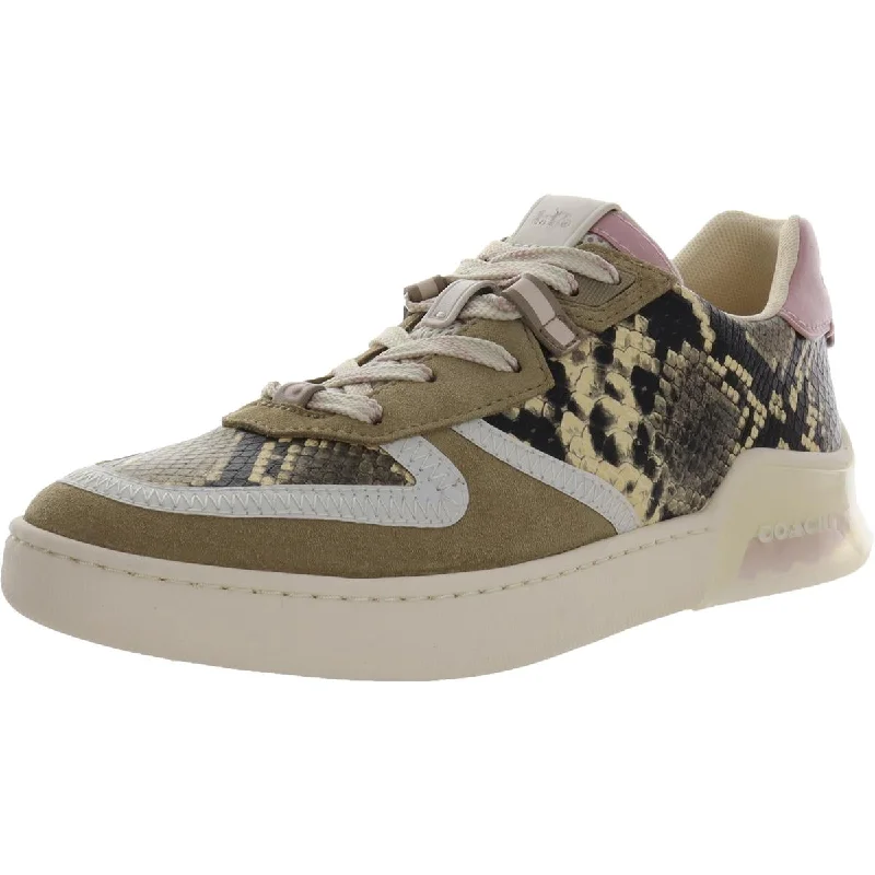 Minimalist Shoes Coach Womens Citysole Leather Snake Print Fashion Sneakers