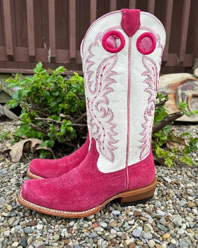 Urban Running Shoes Ariat Women's Futurity Boon Deep Azalea & Blanco Roughout Cowgirl Boots 10051040