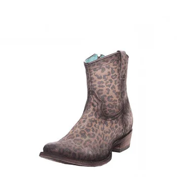 Sporty Street Sneakers Corral Leopard Zipper Ankle Boots