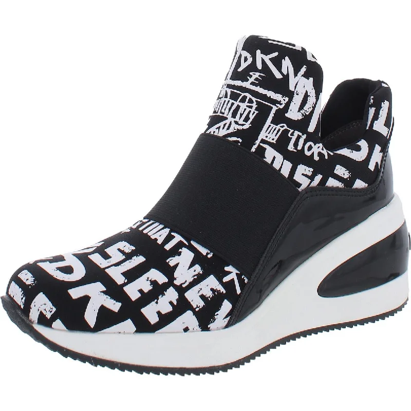 Soft Insole Shoes DKNY Womens Borg Slip-On Patent Casual and Fashion Sneakers