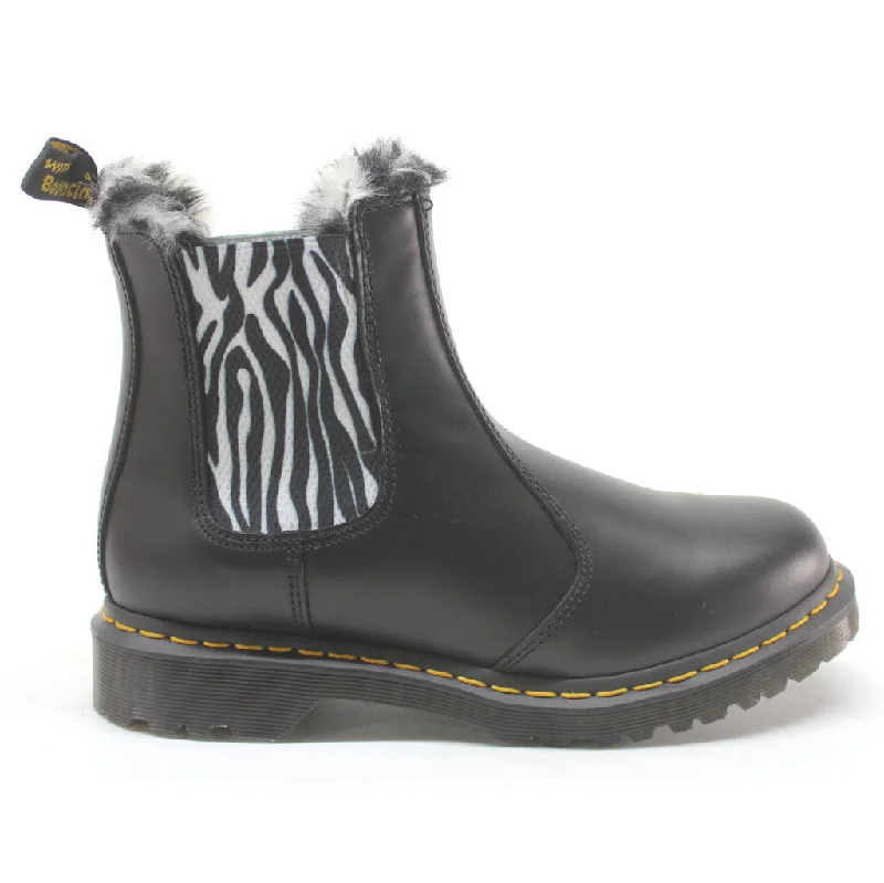 Eco-Friendly Footwear 2976 Leonore Fur-Lined Bornished Leather Women's Chelsea Boots