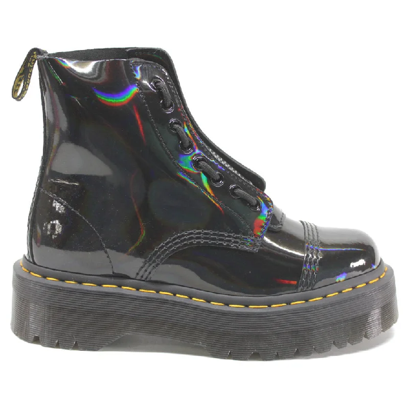 Minimalist Shoes Sinclair Prism Rainbow Patent Lamper Leather Women's Platform Boots