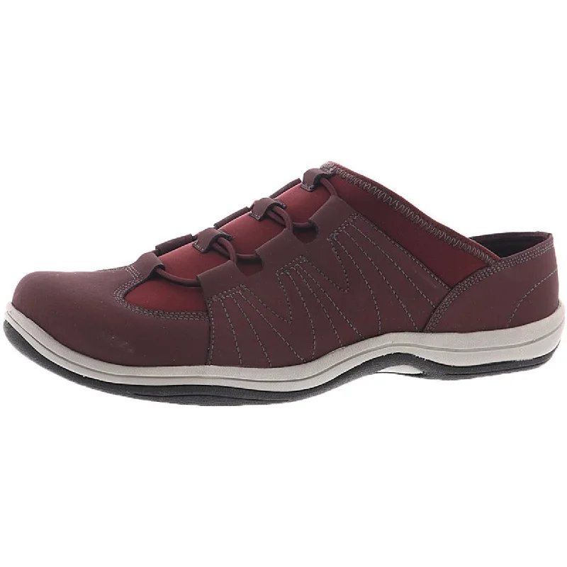 Fashion Shoes Easy Street Womens Roam Leather Slip On Mule Sneakers