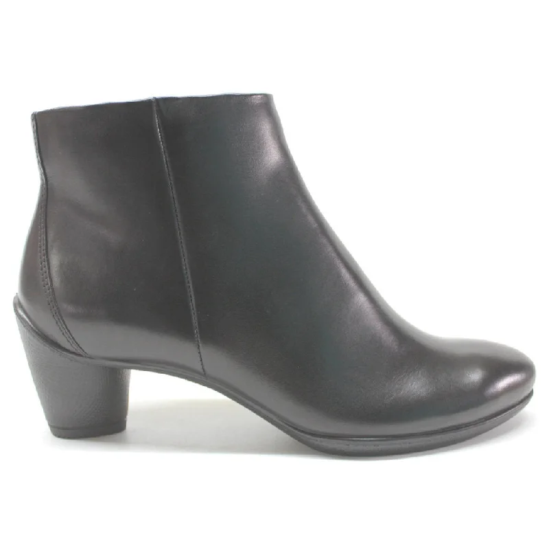 Ultra-Light Shoes Sculptured 45 Full Grain Leather Women's Zip Up Ankle Boots