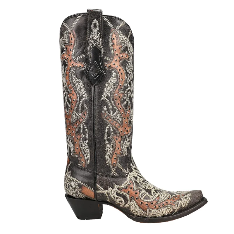 Ultra-Light Shoes Embroidery & Crystals Snip Toe Cowboy Boots