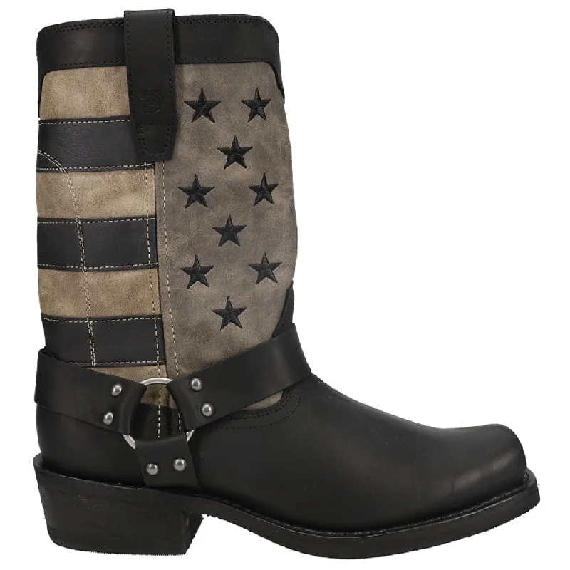 Chic Walking Shoes Faded Flag Patriotic Pull On Boots