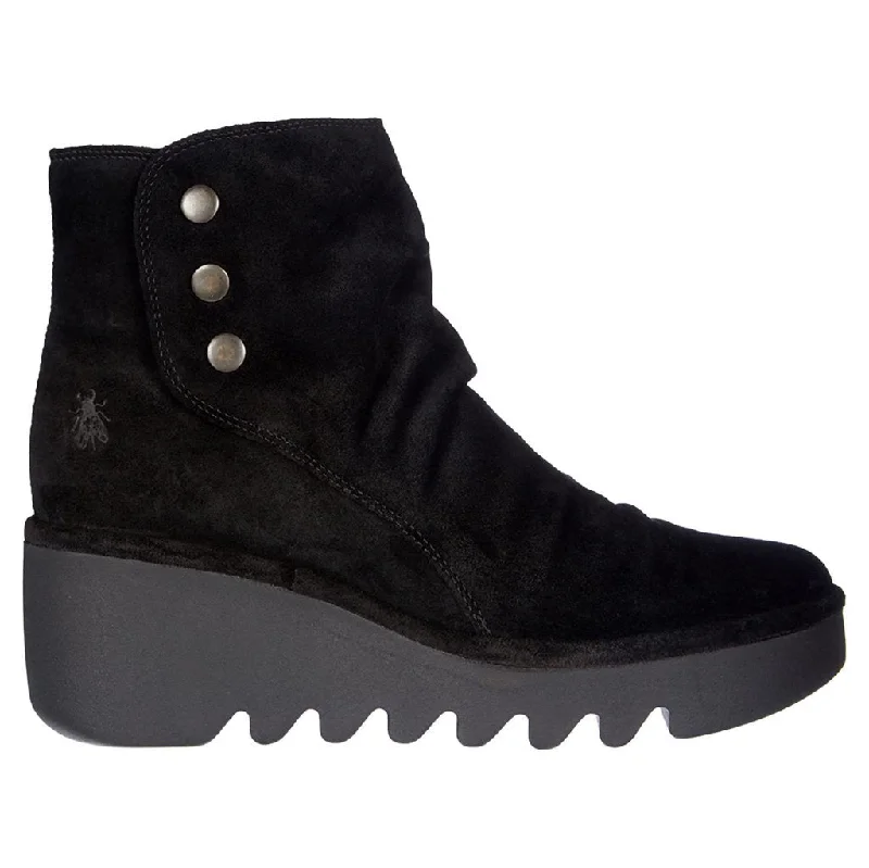 Comfortable Boots Brom344Fly Suede Women's Zip Up Ankle Boots