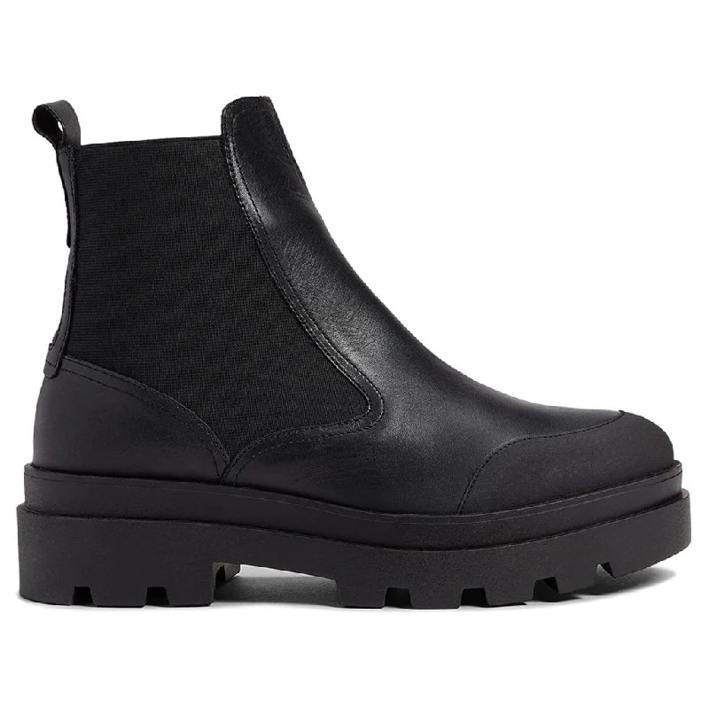 Slip-On Shoes Jeba879Fly Leather Women's Chelsea Boots