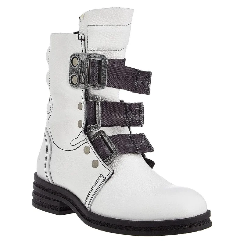 Stylish Loafers Kiff682Fly Leather Women's Buckle Ankle Boots
