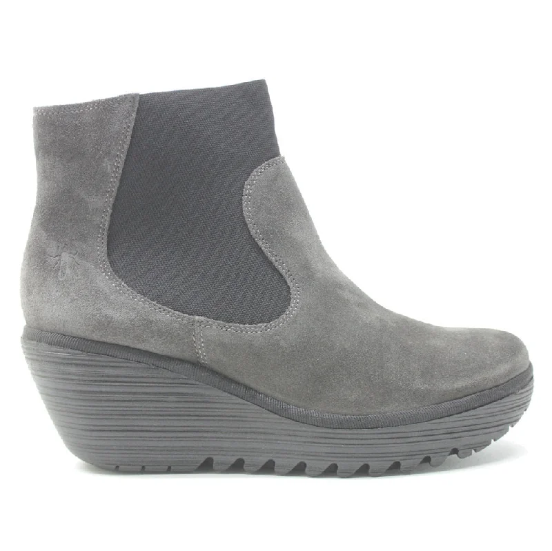 Durable Sneakers Yade398Fly Suede Women's Wedge Heel Ankle Boots