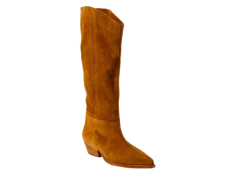 Everyday Footwear Free People: Sway Low Slouch Boot in Burnt Caramel Suede