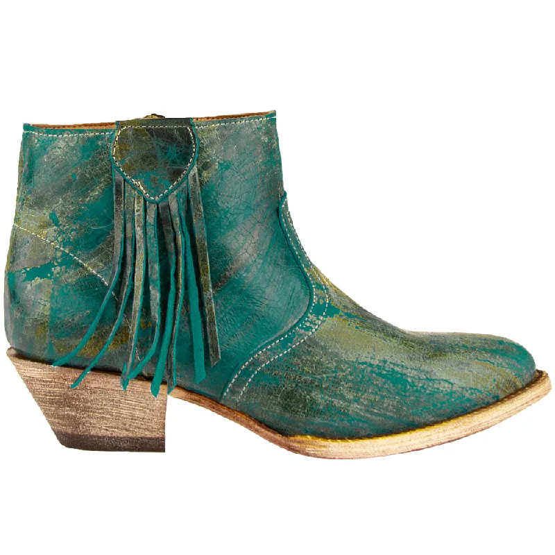 Daily Sneakers Fringe Round Toe Zippered Cowboy Booties