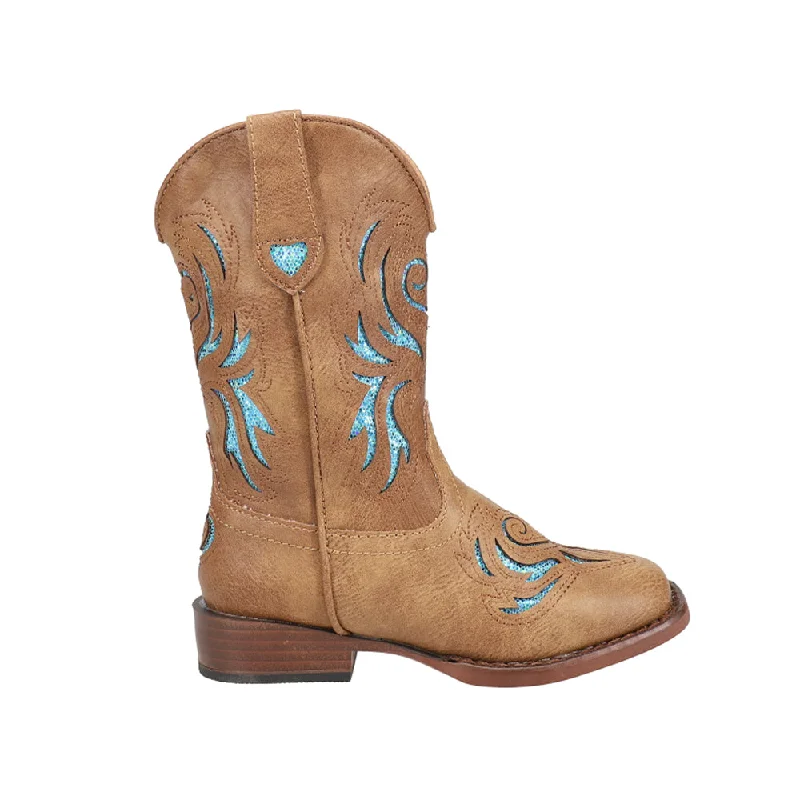 Streetwear Footwear Glitter Breeze Square Toe Cowboy Boots (Little Kid-Big Kid)