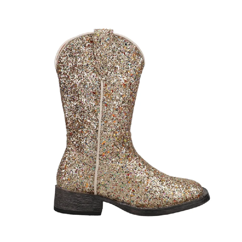 Modern Casual Shoes Glitter Galore Square Toe Cowboy Boots (Little Kid-Big Kid)
