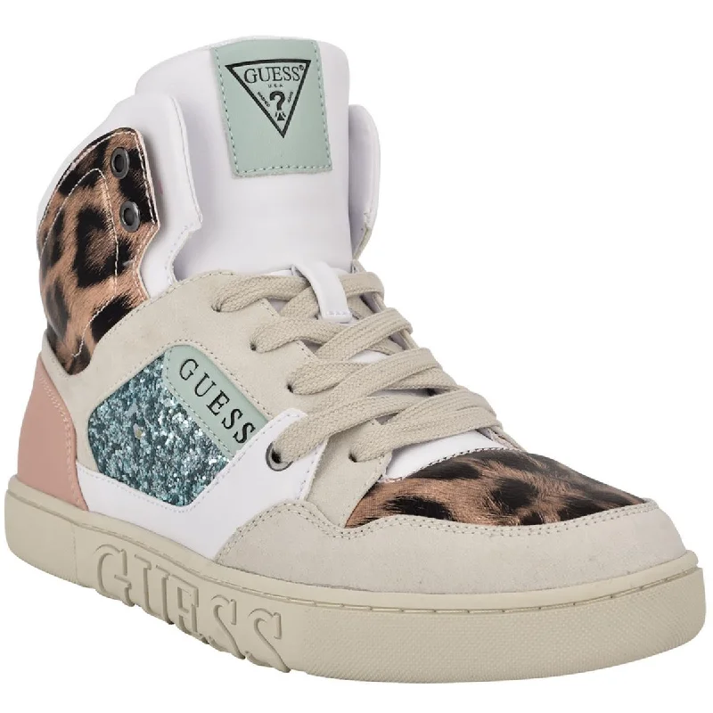 Smooth Leather Shoes Guess Womens JUSTIS 2 High Top Leopard Casual And Fashion Sneakers Smooth Leather Shoes Guess Womens JUSTIS 2 High Top Leopard Casual And Fashion Sneakers