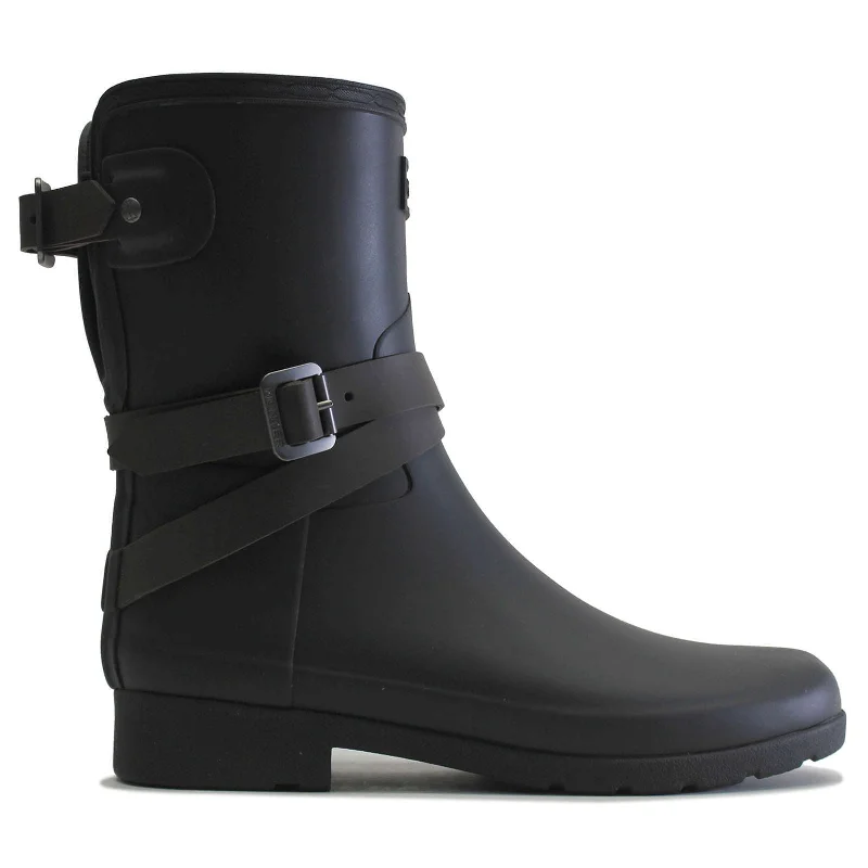 Travel-Friendly Shoes Refined Rubber Adjustable Women's Short Wellington Boots