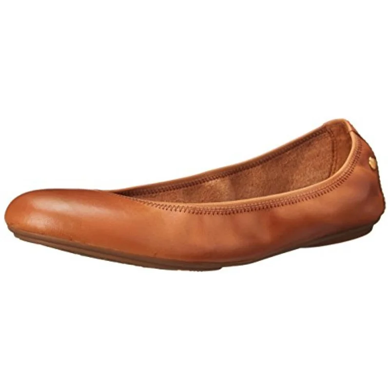 Soft Sneakers Hush Puppies Womens Chaste Leather Round Toe Ballet Flats