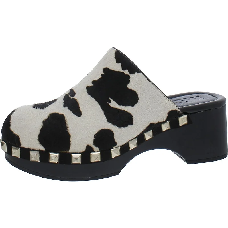 Cushion Comfort Shoes INC Womens Calf Hair Pony Hair Clogs