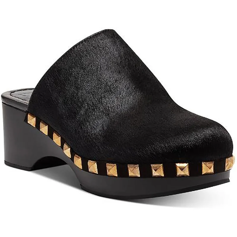 Flexible Fit Shoes INC Womens Cianna Real Fr Fur Clogs