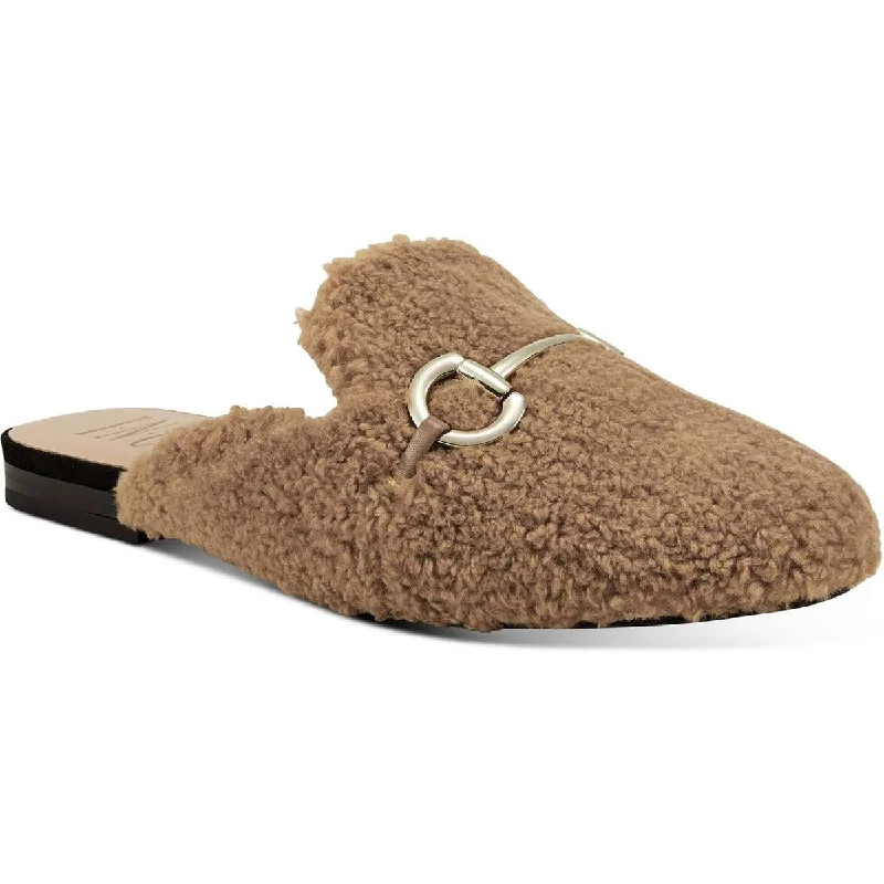 Lightweight Loafers INC Womens Gineen Faux Shearling Slip On Mules